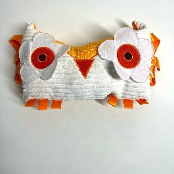 Hallmark Pink Owl Plush ~M Throw Pillow Stuffed Animal Toy Corduroy Ribbed Decor - Picture 1 of 6